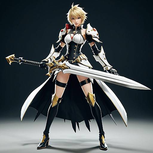 Anime Paladin Character with Sword
