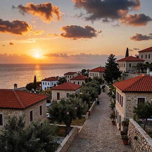 Sunset in Lebanese Coastal Village