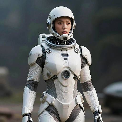 High-Detail Sci-Fi Female in Armor