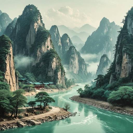 Serene Traditional Chinese Mountain Landscape