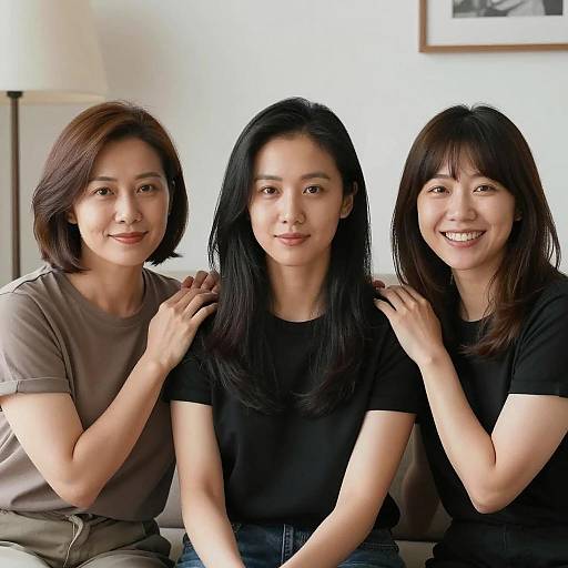 Three Women Together in Warm Setting