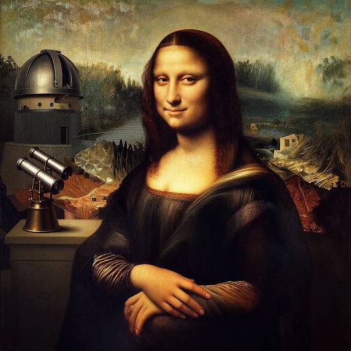 Da Vinci in Baroque Observatory Scene