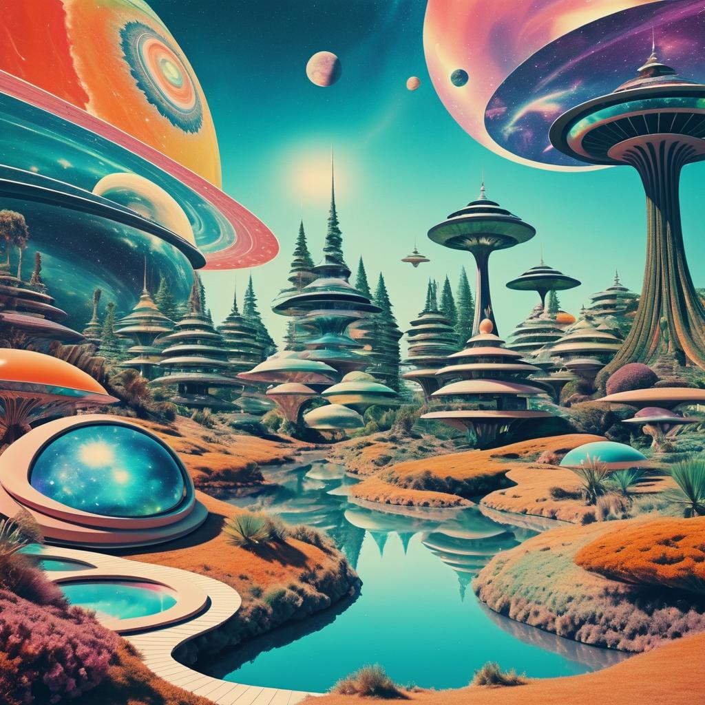 Psychedelic 70s Surreal Sci-Fi Collage