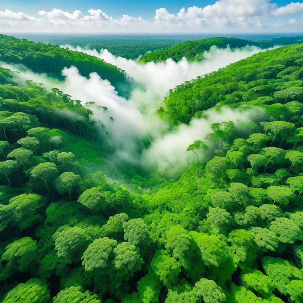 Harmony of Nature: Forest and Cloud