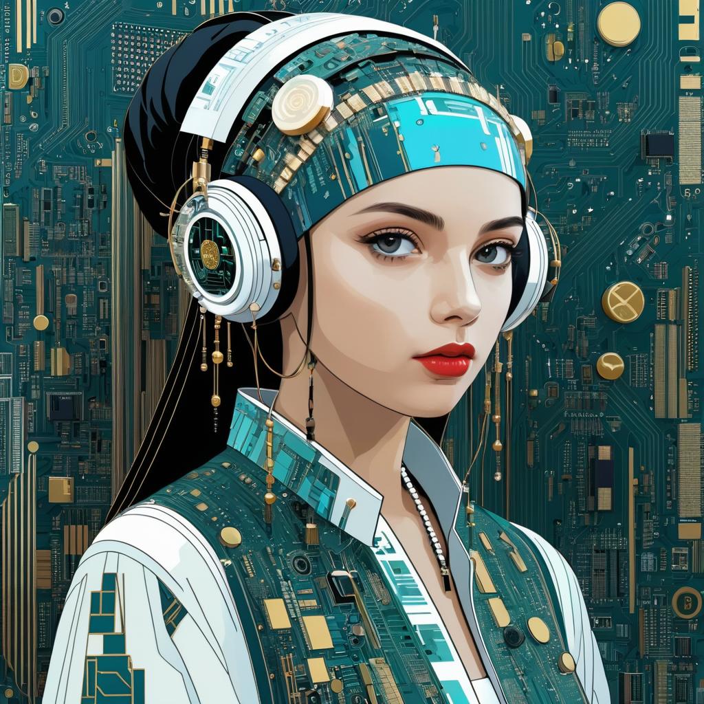 Drone Artistry Inspired by Girl with a Pearl Earring