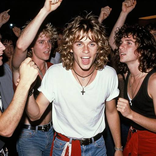 Young Men at Punk Concert Mosh Pit