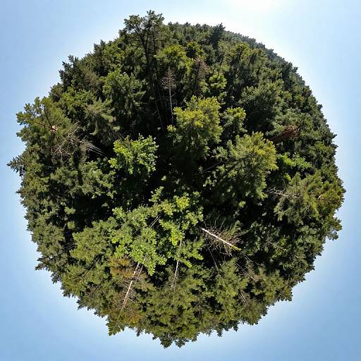 360-Degree Panoramic Forest View