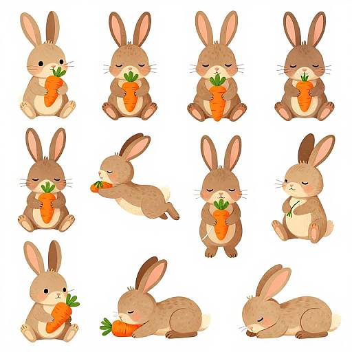 Playful Bunny Clipart Collection