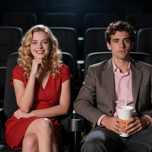 Couple in Movie Theater Seats