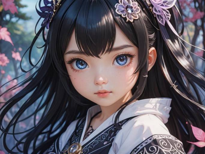 Kawaii Chibi Nendoroid Watercolor Portrait