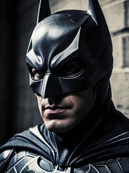 Cinematic Portrait of Batman Masked Man