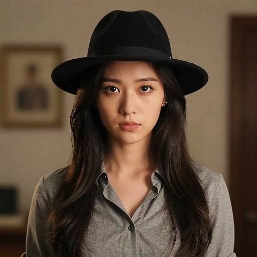 Gangster Woman with Hat