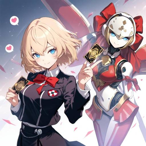 Aigis in Gekkoukan School Uniform Art