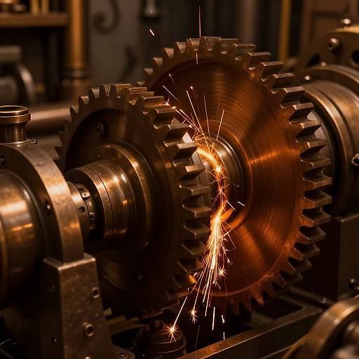 Steampunk Centrifugal Machinery Close-Up