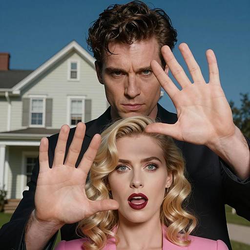 Dynamic Photographic Collage of Couple