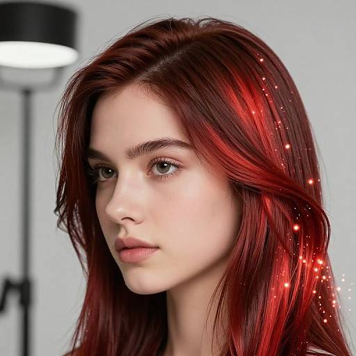 AI Hair Color Transformation Close-Up