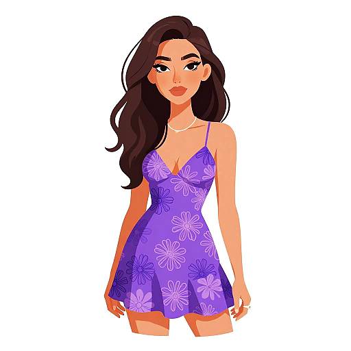 Bohemian Chic Woman in Floral Sundress