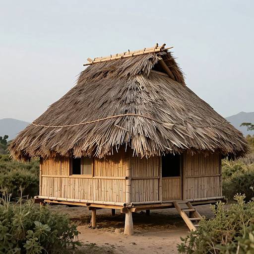 Hyper-Realistic Bamboo Thatched Hut