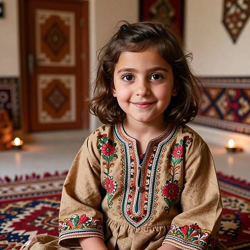 Portrait of Afghan Girl in Salwar Suit