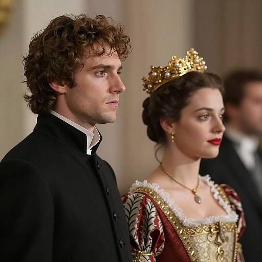 Man and Woman in Royal Period Costumes