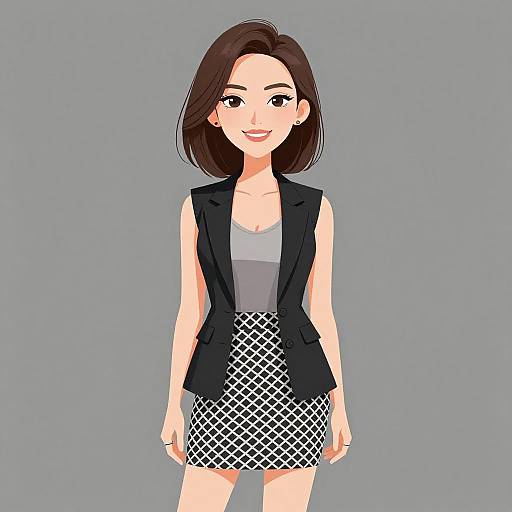 Smiling Woman in Business Casual Attire