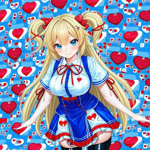 Illustration of Akai haato (1st costume), hololive in the style of Geshumaro