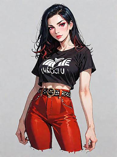 Stylish Woman in Casual Outfit