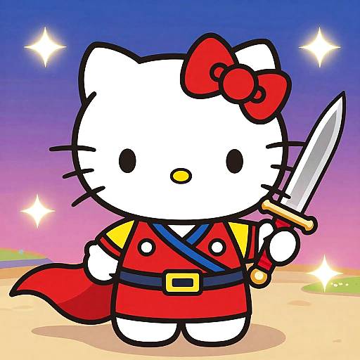 Hello Kitty Dagger Magical Warrior