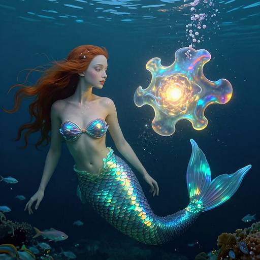 Surreal Mermaid Princess in Dreamscape
