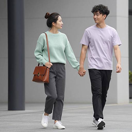 Casual Outdoor Stroll with Style