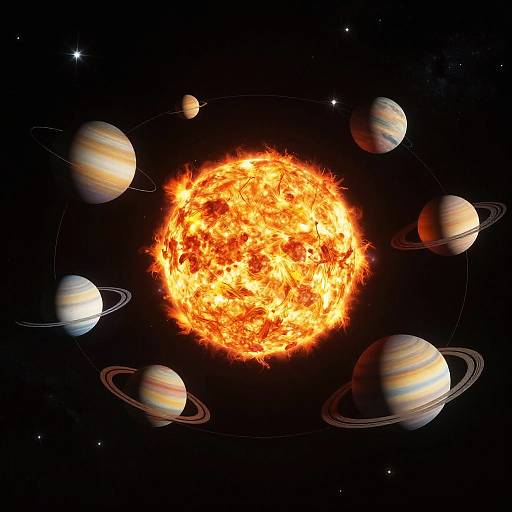 Realistic Solar System Diagram