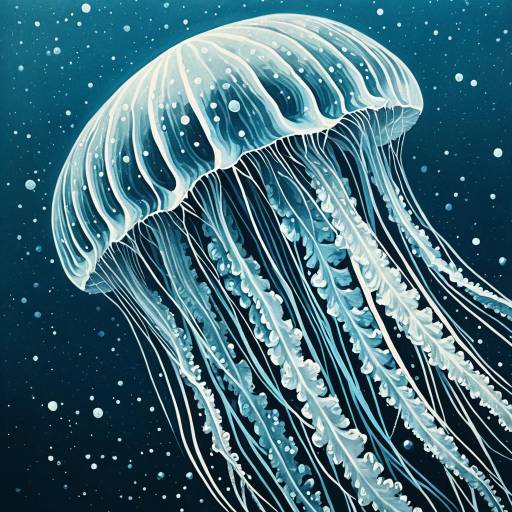 Icy Blue Jellyfish-inspired Aquatic Spirit