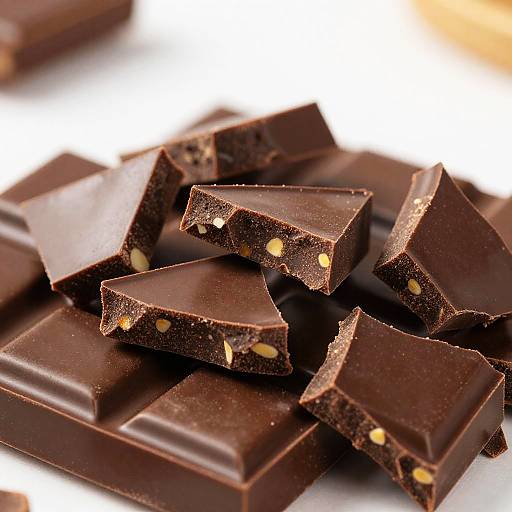 Close-up of Dark Chocolate with Nuts