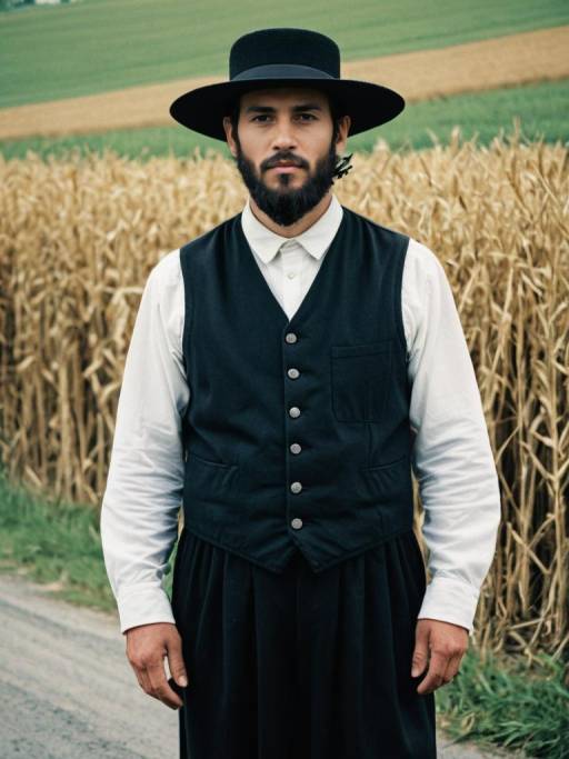 Man in Amish Costume Portrait