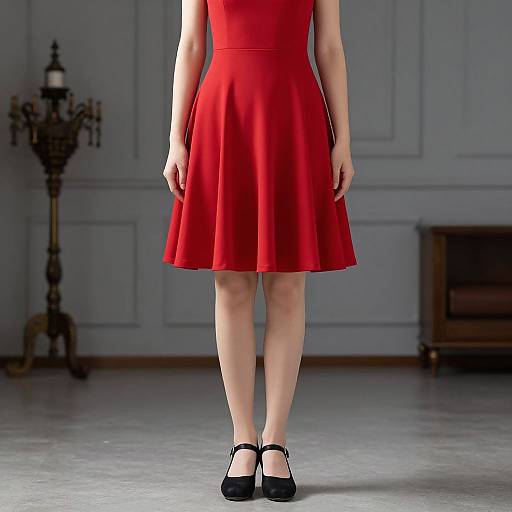 Giraffes in Red Dance Rompers