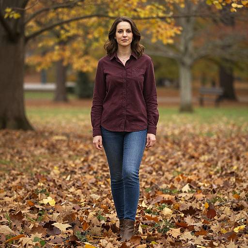 Autumn Women's Shirts in Park