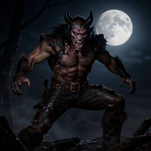 Frazetta Style Savage Werewolf