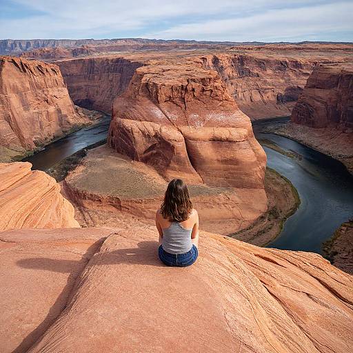 Woman Enjoying View at White Pocket