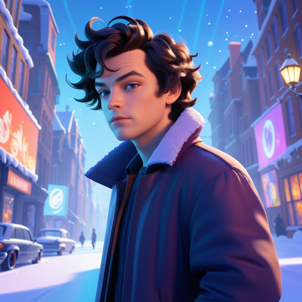 Harry Styles in Blizzard-Pixar Style