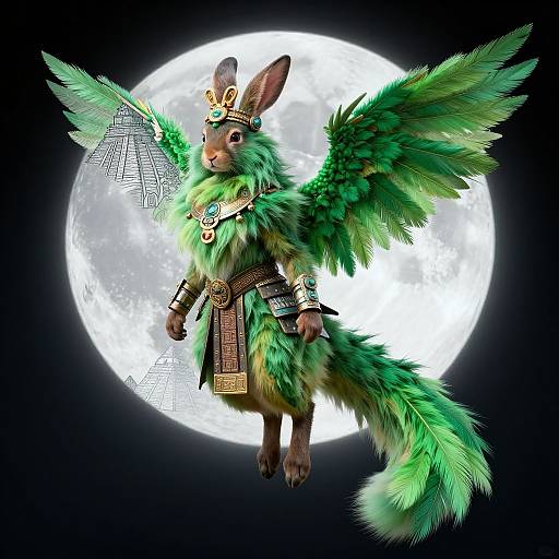 Intricate Hybrid Hare Dragon Portrait