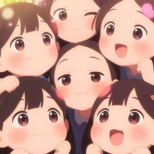 Playful Cute Anime Facial Expressions