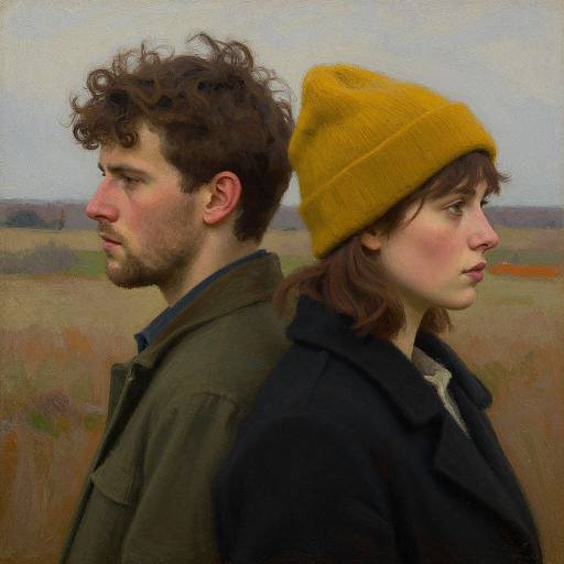 Melancholic Couple in Barren Plains