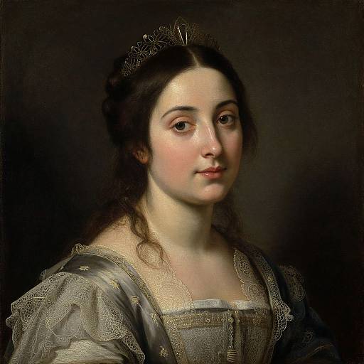 Cinquecento Portrait with Lace and Tiara