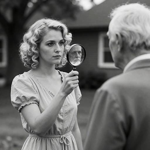 Mystery in Monochrome: A Timeless Encounter