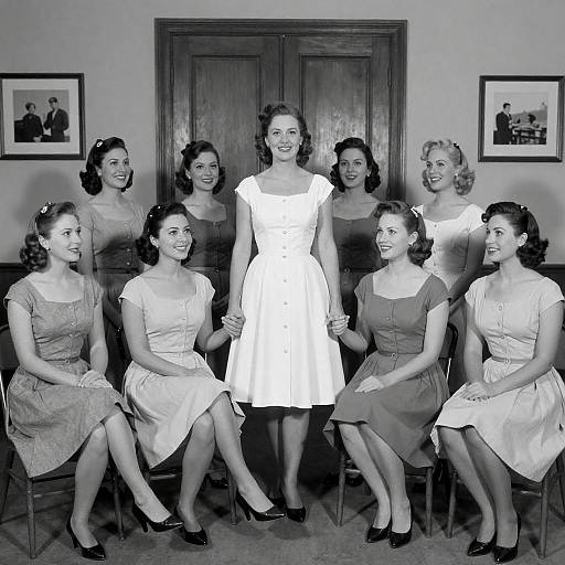 Vintage Corset Dresses in Black and White