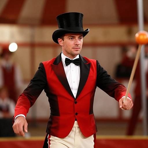 Circus Ring Leader in Stylish Attire
