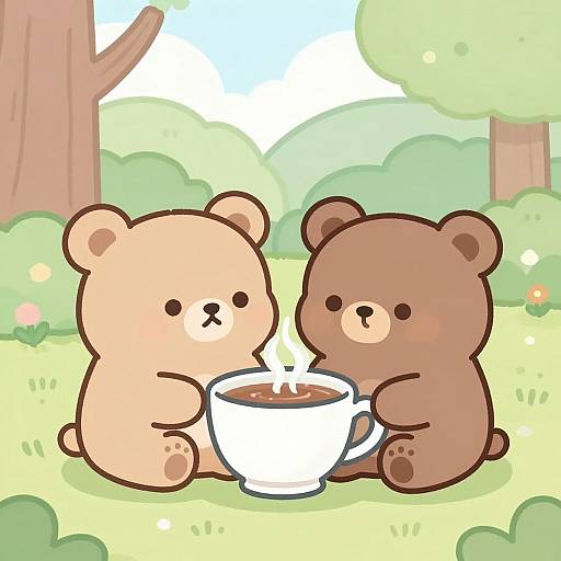 Adorable Milk and Mocha Bears