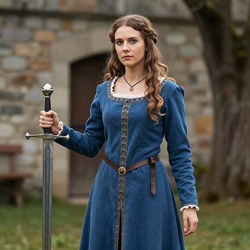 Medieval Female Cosplay with Sword