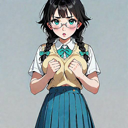 Embarrassed Megumi Sweater Vest Screencap