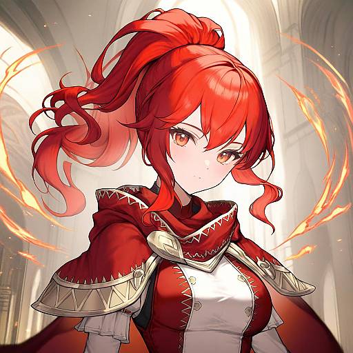 Illustration of Anna (fire emblem), fire emblem in the style of Dduck kong